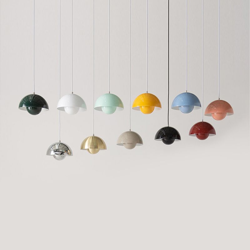 Modern Nordic Geometric Pendant Light Wrought Iron Macaron Hanging Lamp for Interior Spaces