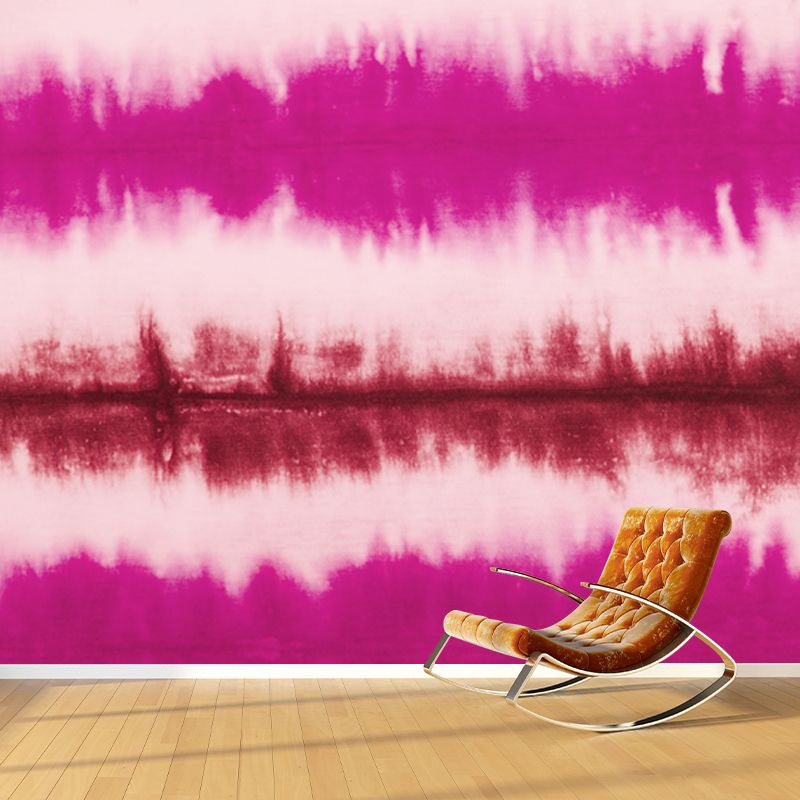 Tie Dye Belt Drawing Mural Artistry Water-Proof Bedroom Wall Covering, Made to Measure