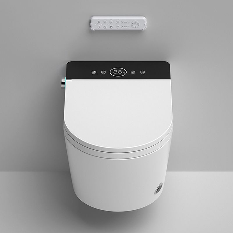 Contemporary Wall Mount Flush Toilet Heated Seat Included Urine Toilet for Washroom