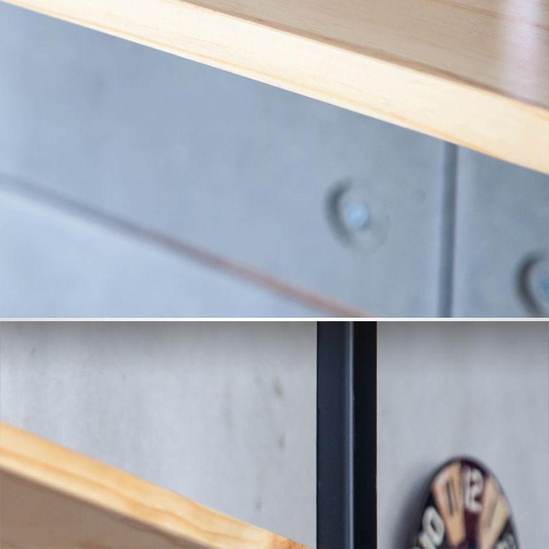 Wall Mounted Bookcase Modern Wooden Close Back Bookshelf with Shelves