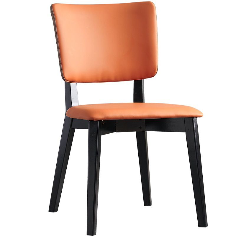 Oak Solid Wood Dining Chair Upholstered Armless Dining Chairs