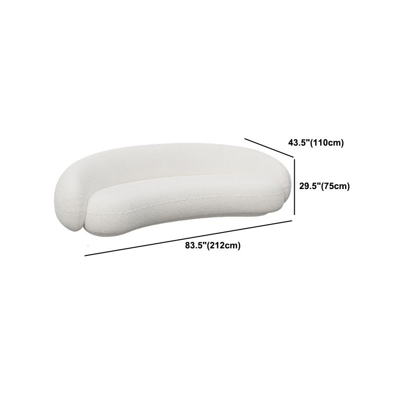 Contemporary Sloped Arm Sofa Tight Back Sofa for Living Room