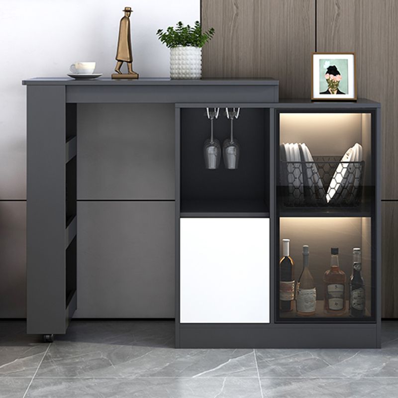 Contemporary Style Rectangle Wood Bar Height Table for Living Room