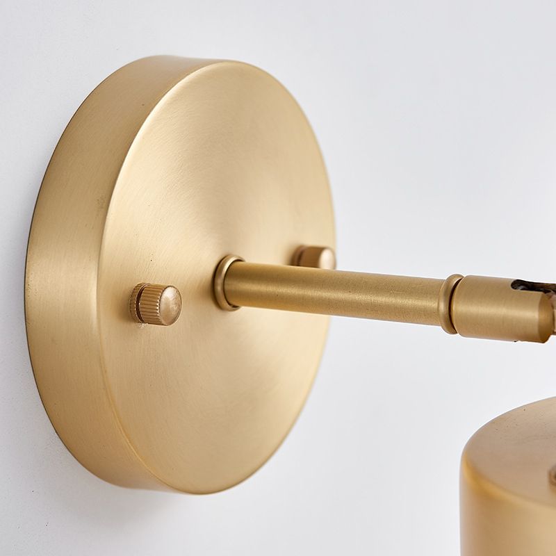 Single Modernism Golden Wall Mounted Sconce Metallic Wall Light for Living Room