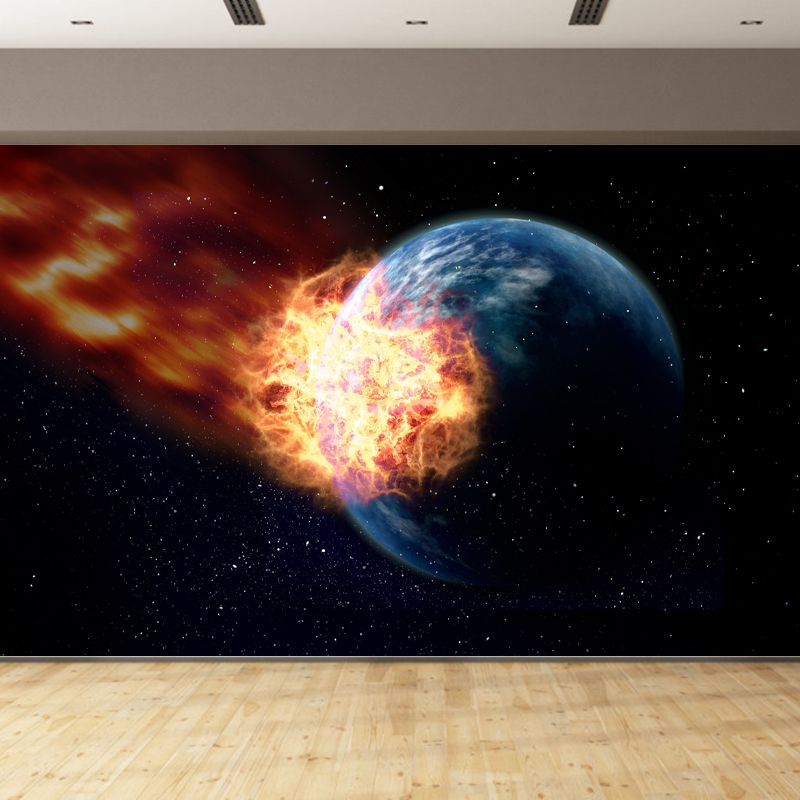 Stars Wall Mural Decal Modern Dreamy Universe Wall Decor for Reading Room