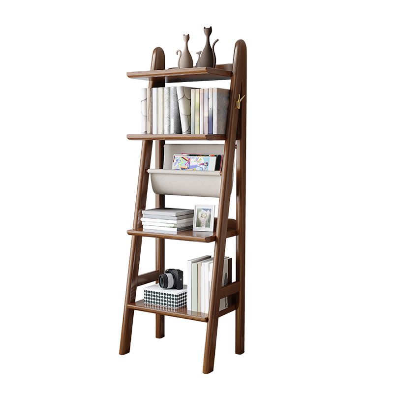 Modern Style Bookshelf Open Back Vertical Wooden Bookcase for Study Room