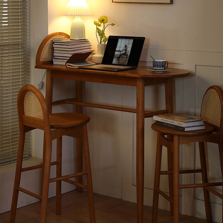 Modern Cherry Wood Counter Table 2/3 Pieces Bar Table Set for Balcony