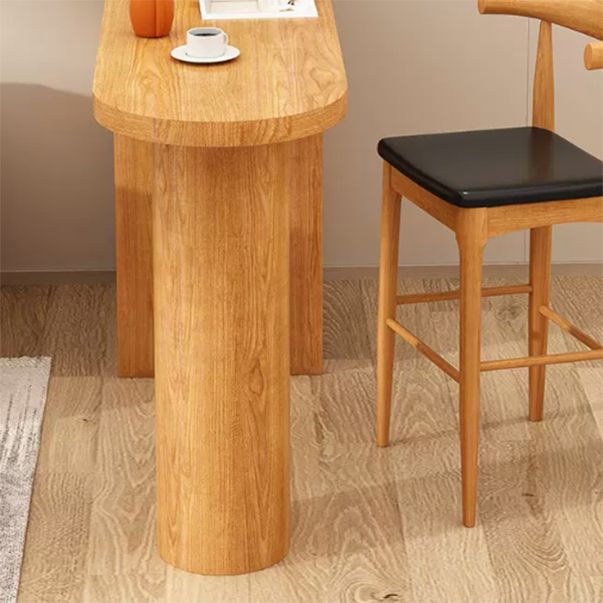 Contemporary Bar Set 1/2 Pieces Solid Wood Pub table with Upholstered Stools