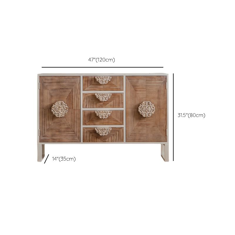 Industrial Standard Natural Accent Chest Distressed Wood Accent Cabinet