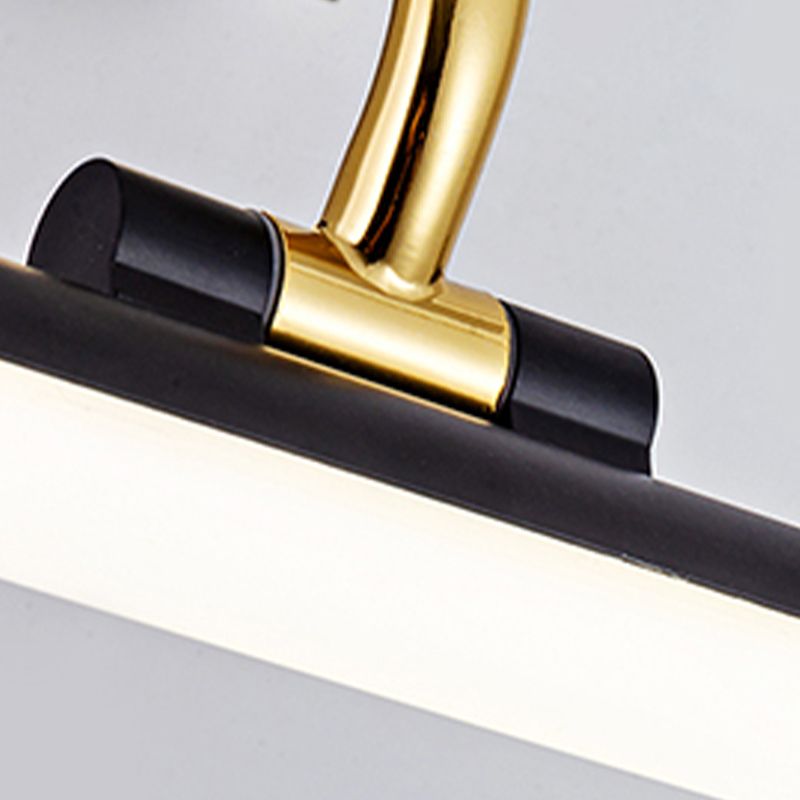 Modern Style Linear Shape Wall Sconce Metal 1 Light Sconce Light for Shower Room