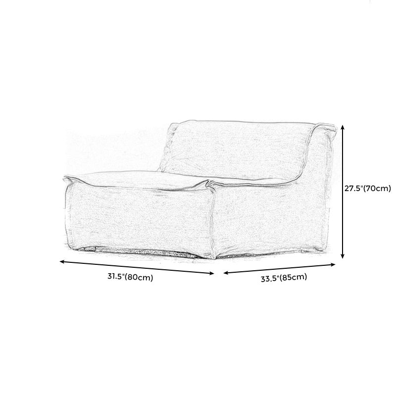 Linen Armless Sofa Tight Back 33"W Modern Sofa  for Living Room