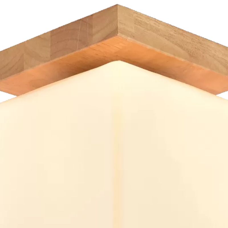 Modern Glass Semi Flush Mount Square Shade Semi Flush for Living Room