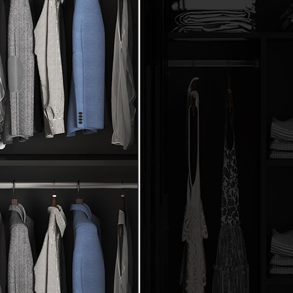 Glass Black Storage Cabinet for Home Contemporary Indoor Cabinet with Hinged Door