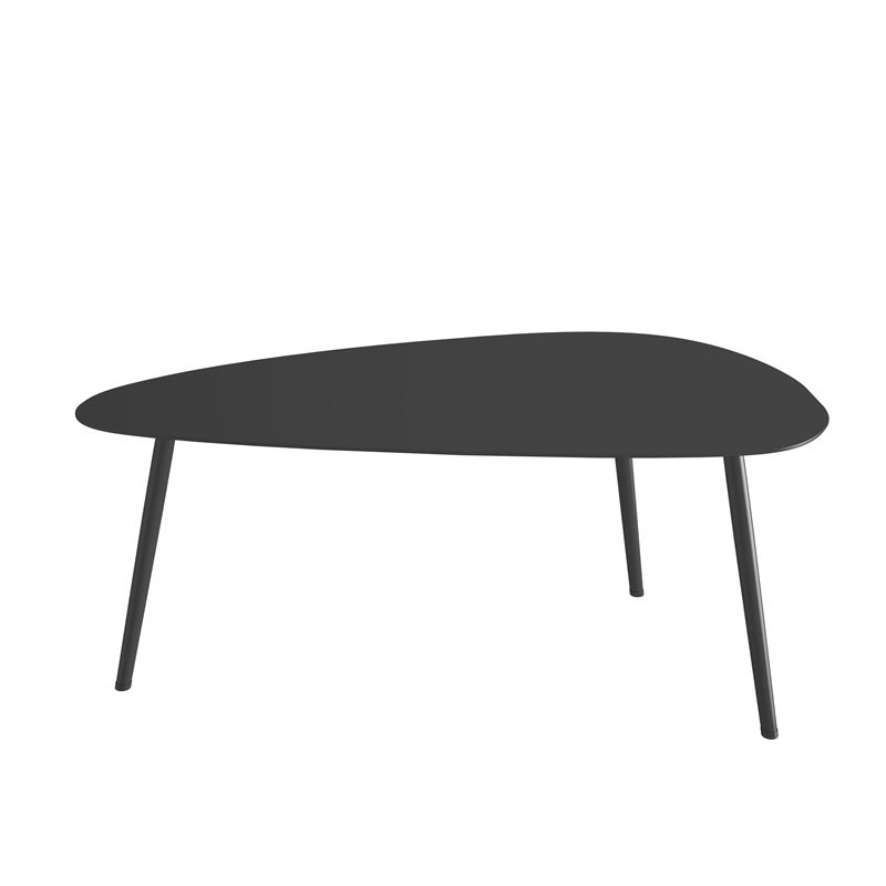 3 Legs Base Metal Black/white Base White/black Free Shape Coffee Table