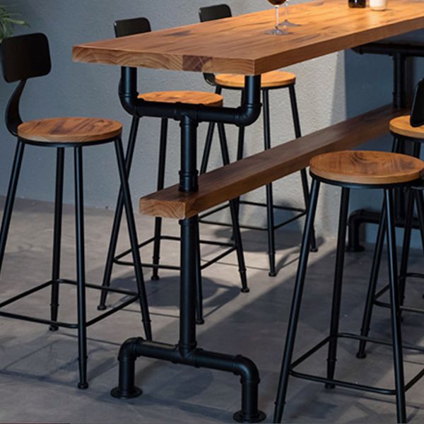 1/4/7 Pieces Bar Table Set Industrial Rectangular Pub Dining Set