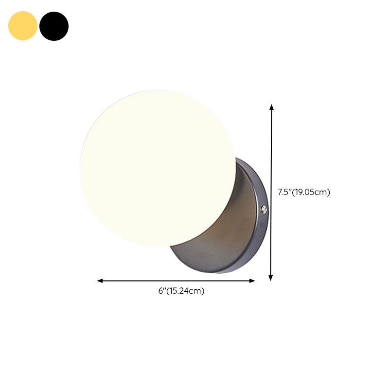 Modern Globe Wall Lamp 1 Light Wall Vanity Lights for Washroom