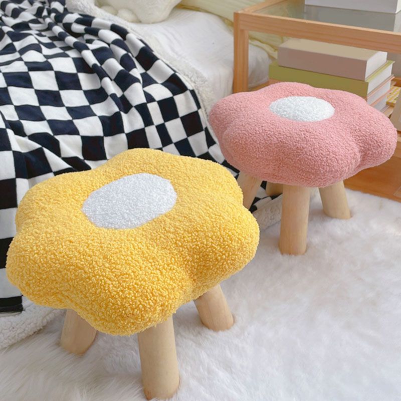 Contemporary Footstool Specialty Wood Legs Foot Stool for Home