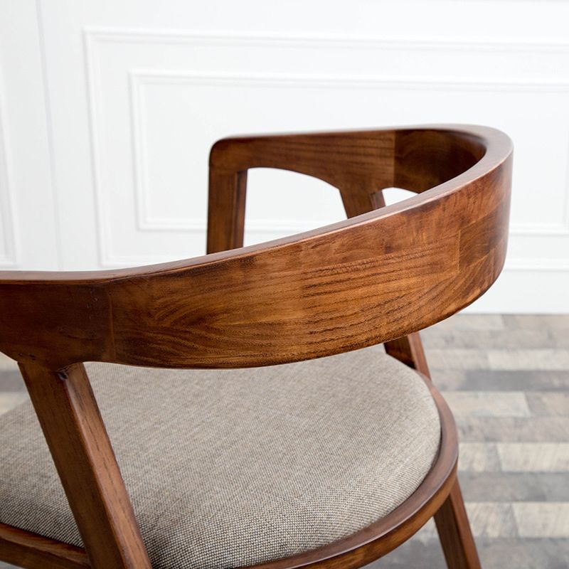 Dining Room Arm Dining Chair Home Pine Wood Open Back Dining Chair