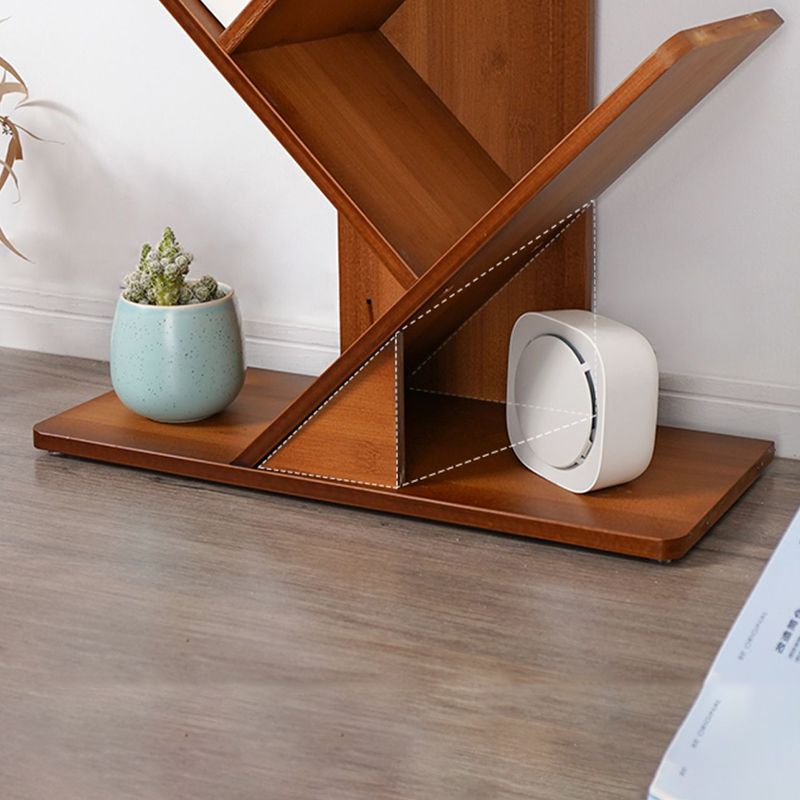 Modern Open Back Bookshelf Engineered Wood Bookcase for Study Room