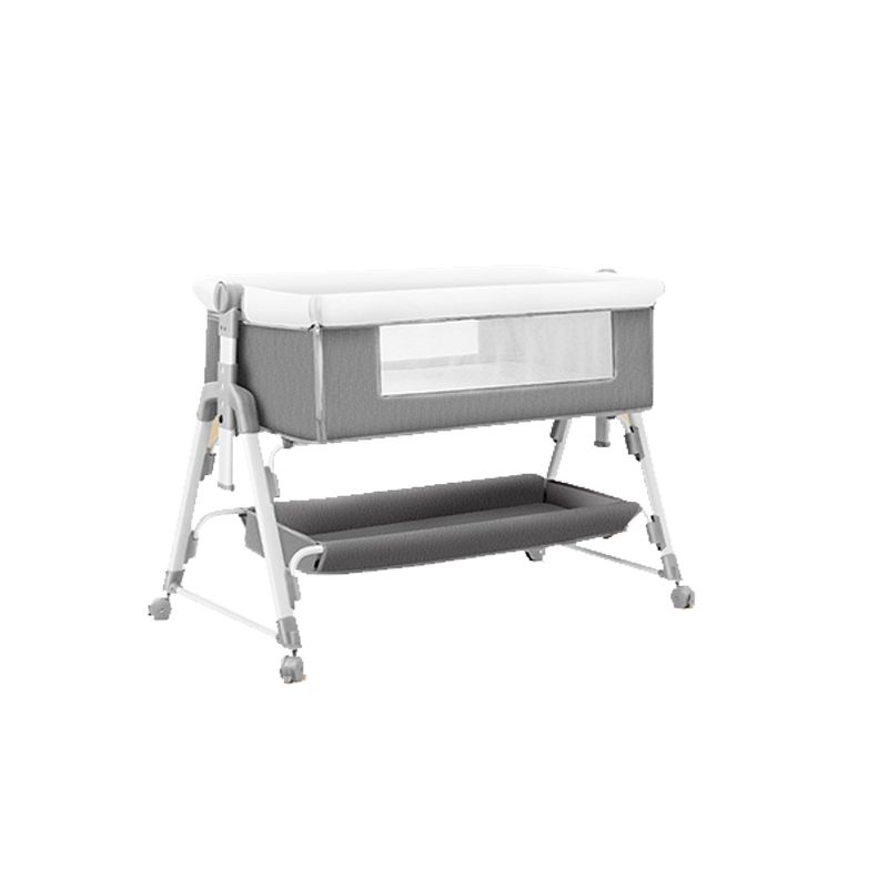 Metal Rocking Newborn Bedside Sleeper Foldable Rectangle  Bedside Crib
