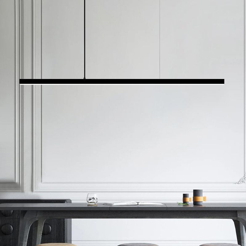 Nordic LED Island Lighting Fixture Simple Metallic Pendant Light for Dining Room