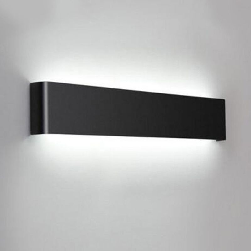 Linear Wall Lighting Modern Metal 1 Light Wall Sconces in Black