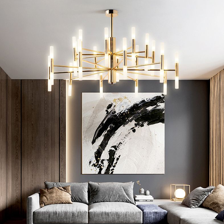 Lumières suspendues postmodernes Chandelier en métal pour le salon du salon