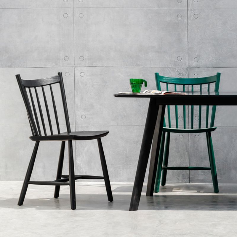 Esszimmerstuhl aus Holz im minimalistischen Stil, Windsor-Rückseiten-Einzelstuhl für den Heimgebrauch