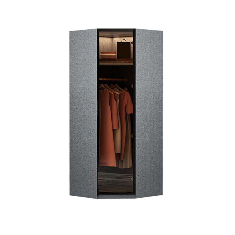 Contemporary Style Wardrobe Gray Colour Wooden Wardrobe Closet