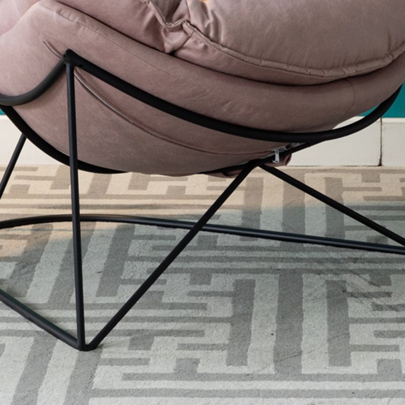 Faux Leather Armless Lounge Chair 34.25" L x 37.40" W x 34.64" H Cushion Back Chair