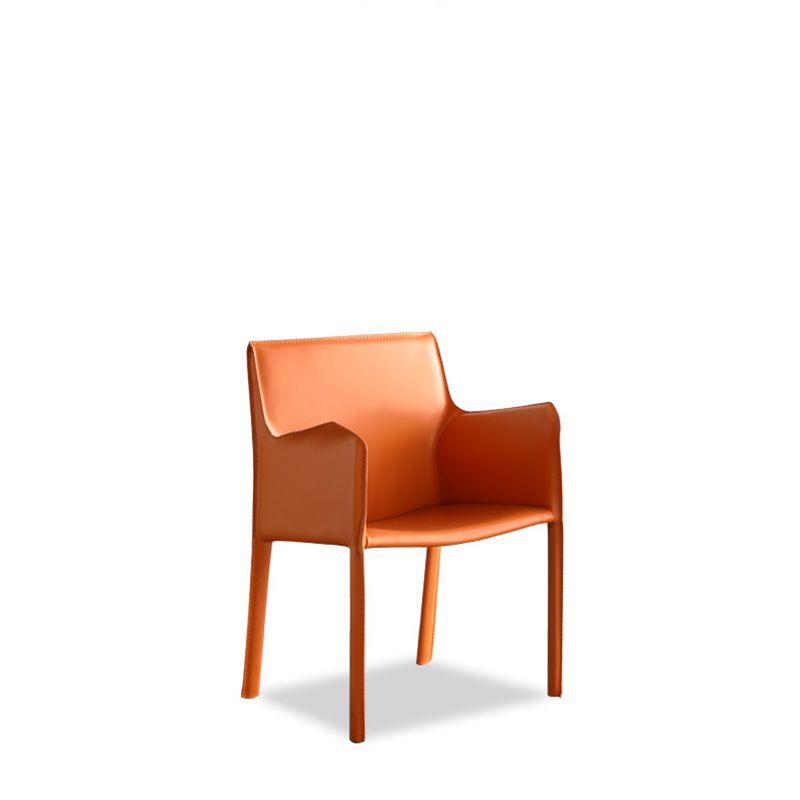 Industrial Arm Chair Solid Back Dining Room Chair for Dining Room