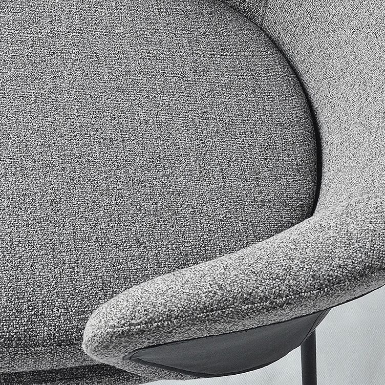 Contemporary Style Dining Chair Upholstered Dining Chair in Gray