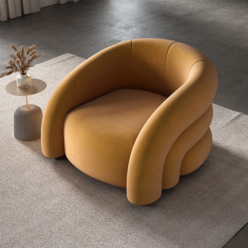 Nordic Style with Armrest Fabric Armrest Fixed Backrest Accent Chair