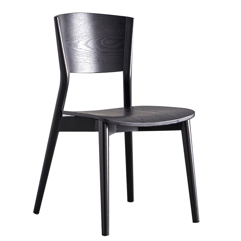 Chaises de salle à manger latérales en bois contemporaines, sans accoudoirs, à dossier ouvert, pour usage domestique
