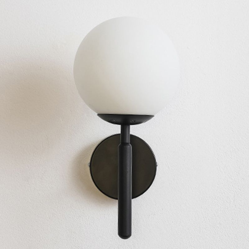 Modern Style Ball Wall Sconce Glass 1 Light Sconces for Bedroom