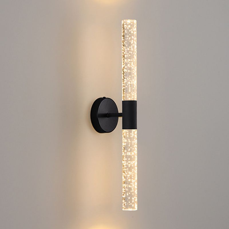 Modern Style Vanity Light Cylinder Shape 2 Lights Vanity Lamp for Shower Room