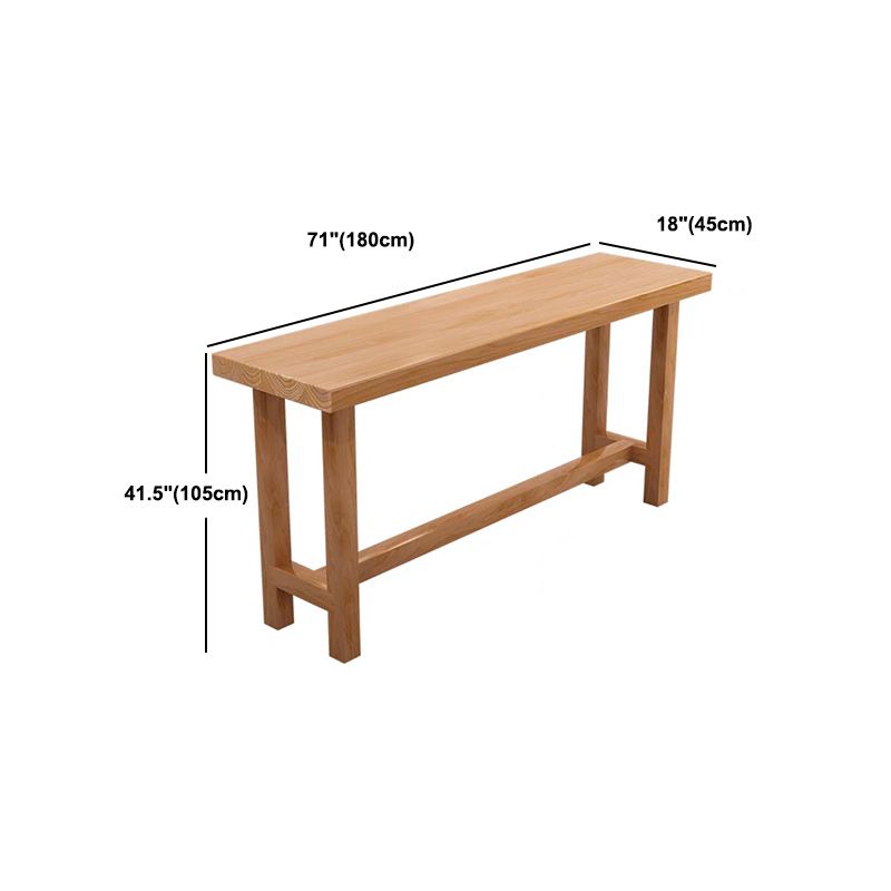 1/6/11 Pieces Modern Rectangle Pub Table Set Wooden Counter Table with Backless Stools