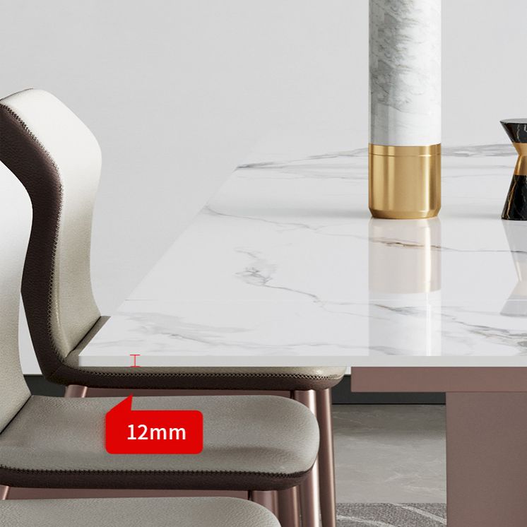 Modern Sintered Stone Top Dining Set Rectangle 1/4/6/7 Pieces Dining Room Table Set
