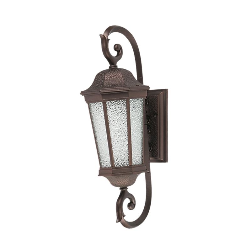 1 Bulb Wall Sconce Light Rustic Aniseed Water Glass Wall Mount Lamp Fixture in Dark Coffee