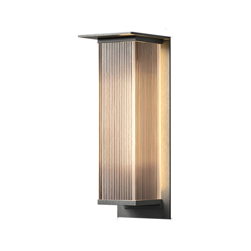 Rectangle Wall Sconce Contemporary Waterproof Wall Light Fixture for Courtyard