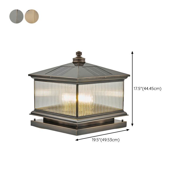 Modern LED Pillar Lamp Simple Solar Lighting Fixture for Garden