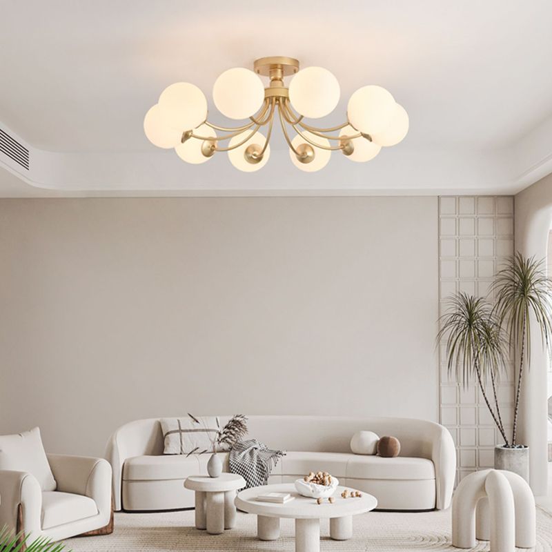 Modern Simple Iron Ceiling Light Ball Shape Ceiling Lamp for Living Room