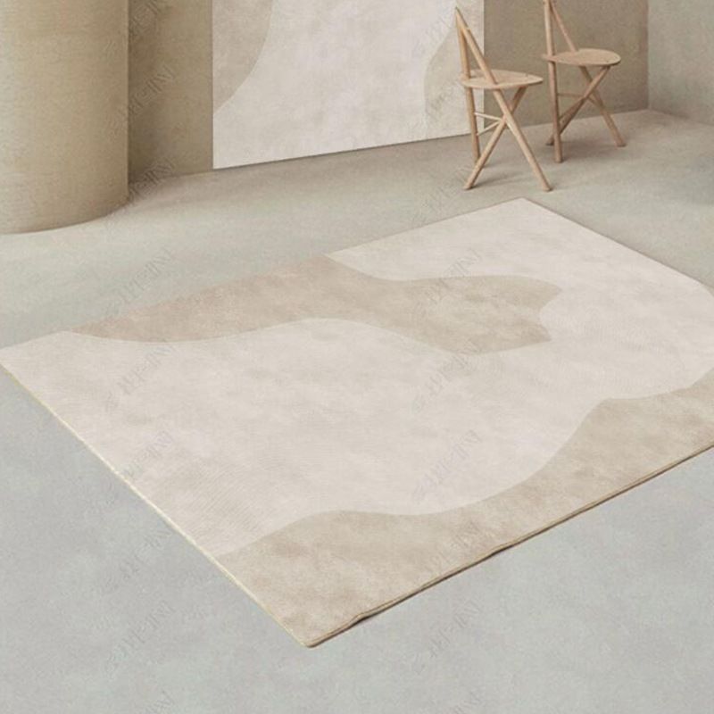 Casual Apricot Carpet Contemporary Washable Rug Indoor Area Rug for Living Room