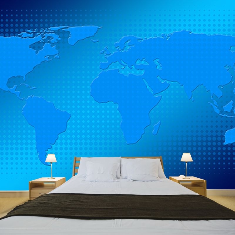 Beautiful Illustration Mural Wallpaper World Map Sitting Room Wall Mural