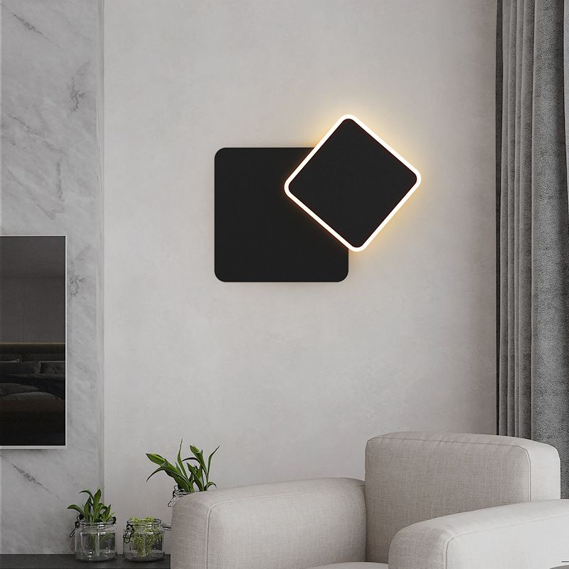 Modern LED Wall Mount Light 1-Light Wall Sconce Light with Acrylic Shade for Bedroom
