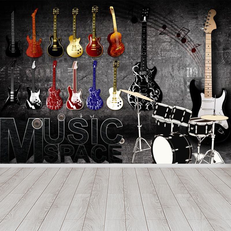 Fancy Graffiti Pattern Mural Wallpaper Contemporary Non-Woven Material Wall Covering