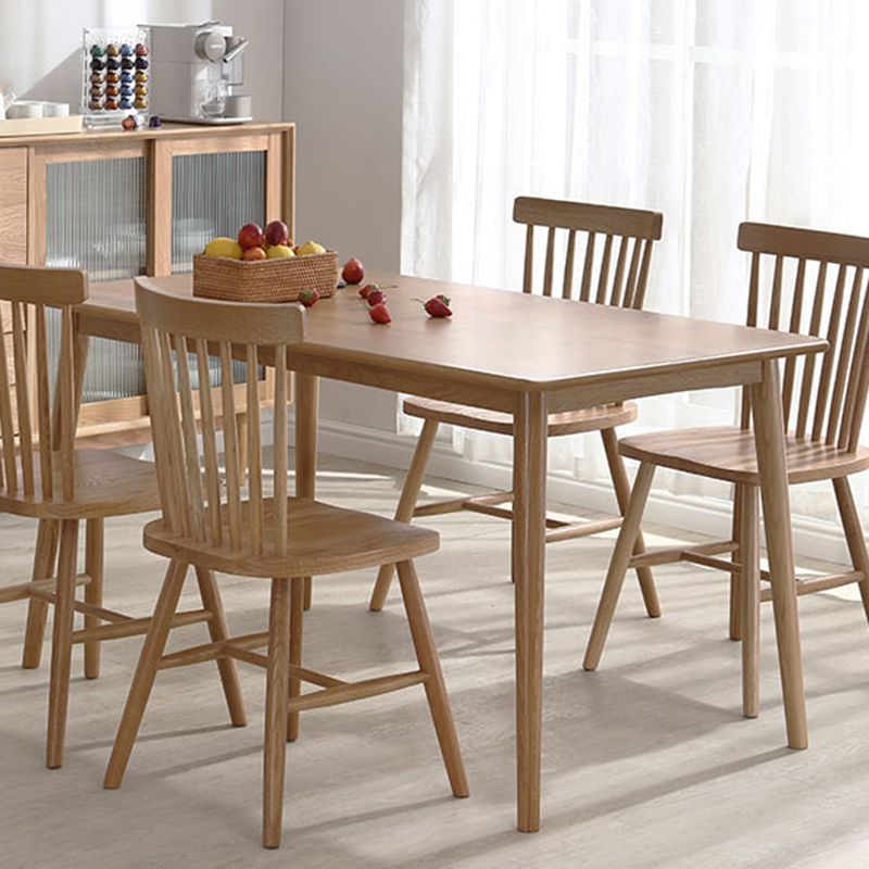 Modern Table with Solid Wood Rectangle Dining Table for Kitchen
