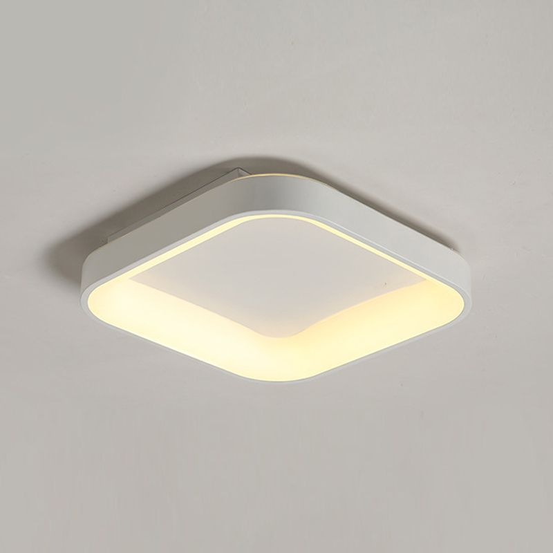 Metal Square Ceiling Light Fixture Nordic Style LED Flush Mount Lamp