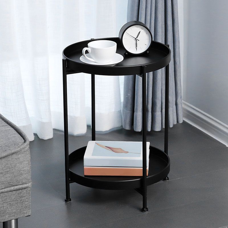 Medieval Modern Style Round Square Metal Table 4 Legs Base Side Table