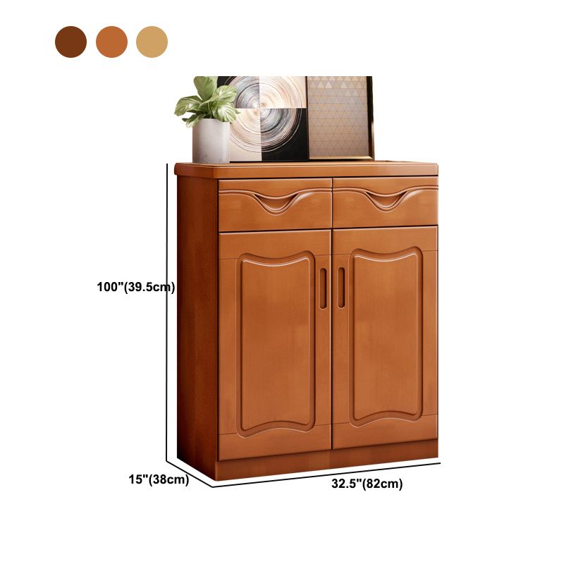 Modern Wood Accent Cabinet Standard Bar Pulls Cabinet with Drawer